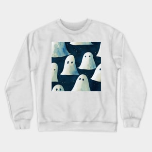 Cute Halloween Ghosts Watercolor Crewneck Sweatshirt